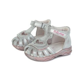 D.D.Step Ezüst-rózsaszín zárt orrú tépőzáras szandál   D.D.Step Ezüst-rózsaszín zárt orrú tépőzáras szandál
