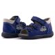 ASSO Sötétkék autó mintás csatos és tépőzáras első lépés szandál