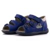 ASSO Sötétkék autó mintás csatos és tépőzáras első lépés szandál