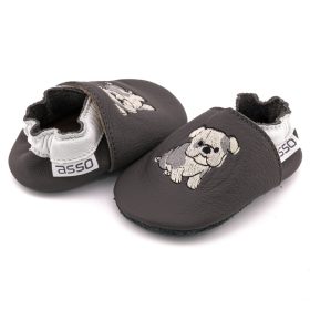 ASSO kutyás puhatalpú babacipő, házicipő ASSO kutyás puhatalpú babacipő, házicipő