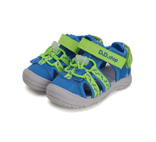 D.D.Step Quick Dry kisfiú szandál zöld kék cápás
