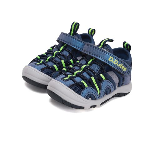 D.D.Step Quick Dry kisfiú szandál sötétkék zöld