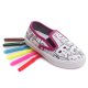 WEESTEP Pink cicás színezhető slip-on szobacipő vászoncipő AJÁNDÉK textilfilcekkel